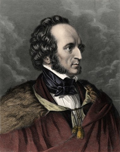 Felix Mendelssohn Bartholdy (1809-1847) német zeneszerző és karmester portréja. alkotó: Unknown artist