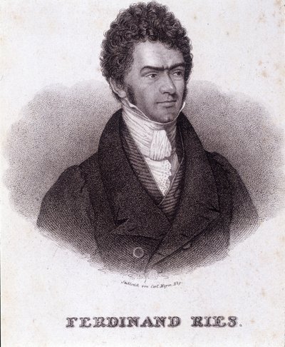 Ferdinand Ries (1784-1838) német zeneszerző és zongoraművész portréja. századi metszet. alkotó: Unknown artist