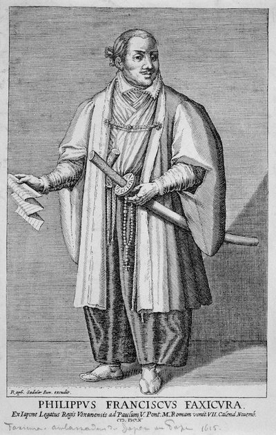 Filippo Francesco Faxicura (Philip Francis Faxicura vagy Tsunenaga Hasekura) portréja alkotó: Unknown artist