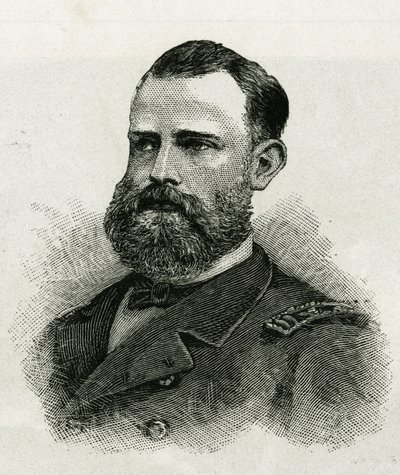 Chipp főhadnagy, a La Jeannette legénységének portréja az északi-sarkra irányuló küldetésben. Metszet „A Jeannette utazása” illusztrálására alkotó: Unknown artist