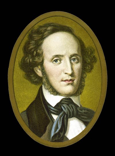 Félix Mendelssohn - Bartholdy (1809 - 1847) német zeneszerző portréja. alkotó: Unknown artist