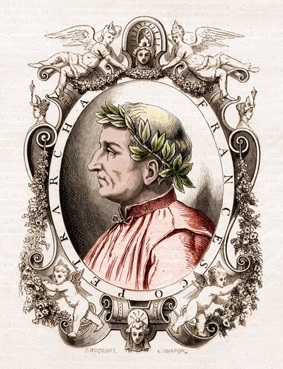 Francesco Petrarca (Petrarca) (1304-1374) olasz költő portréja. alkotó: Unknown artist