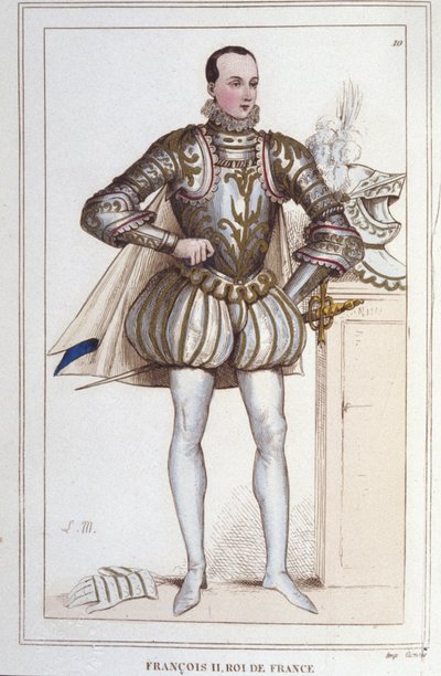 II. Francois (1544-1560), francia király portréja, metszet 1830-ból alkotó: Unknown artist