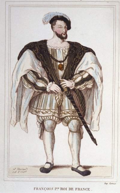 I. Francois portréja (1494 - 1547) 1830-as metszet alkotó: Unknown artist