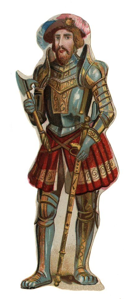 I. Francois (1494-1547), francia király portréja. Kromolitográfia, 19. század vége. alkotó: Unknown artist