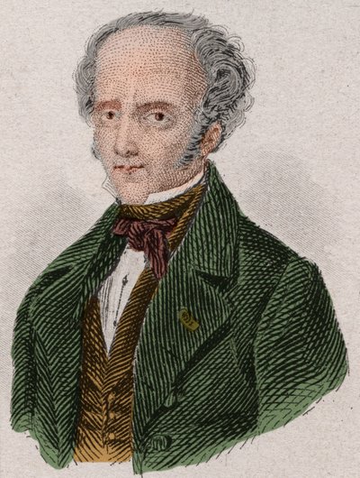 Francois Rene, de Chateaubriand vikomt (1768-1848) francia író portréja. Metszet 1876-ból. alkotó: Unknown artist