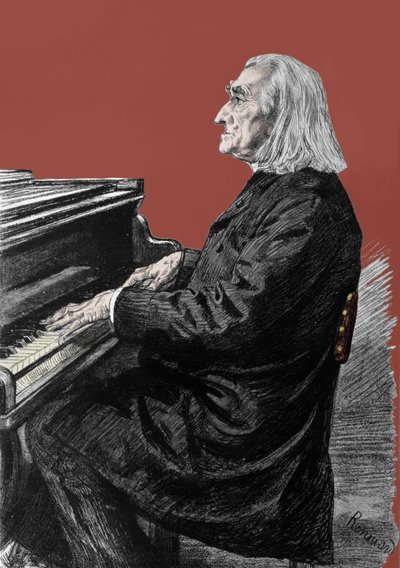 Liszt Ferenc (1811-1886) magyar zongoraszerző és zongoraművész portréja. alkotó: Unknown artist