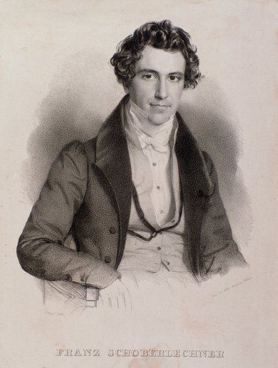 Franz Schoberlechner portréja (metszet alkotó: Unknown artist