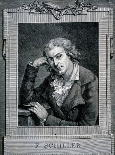 Friedrich von Schiller (1759-1805) német költő és drámaíró portréja. alkotó: Unknown artist
