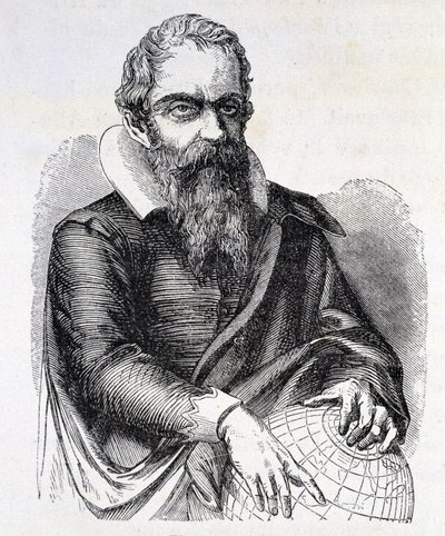 Galileo portréja Galilei dit Galileo (1564 - 1642)., metszet 19. század. alkotó: Unknown artist