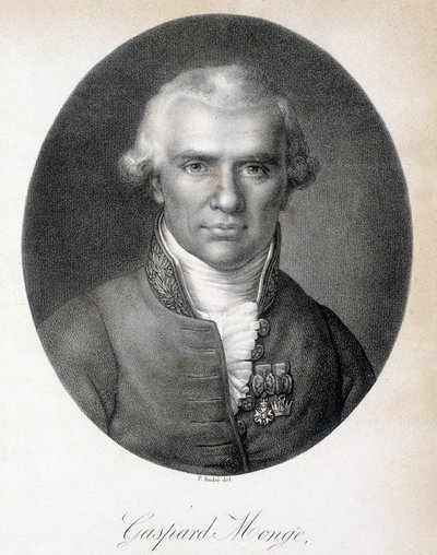 Gaspard Monge, Comte de Peluse (1746-1818) francia matematikus portréja - metszet alkotó: Unknown artist