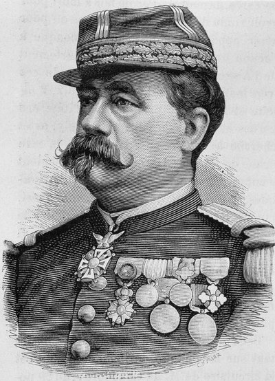 Carré de Bellemarre tábornok portréja. század végi metszet a „Histoire de France”-ban, H. Martin. alkotó: Unknown artist