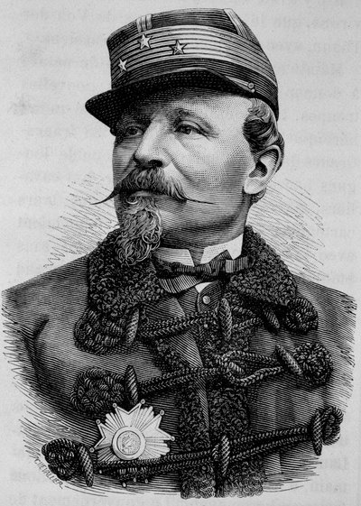 Chanzy tábornok (1823 - 1883) portréja. század végi metszet a „Histoire de France”-ban, H. Martin. alkotó: Unknown artist
