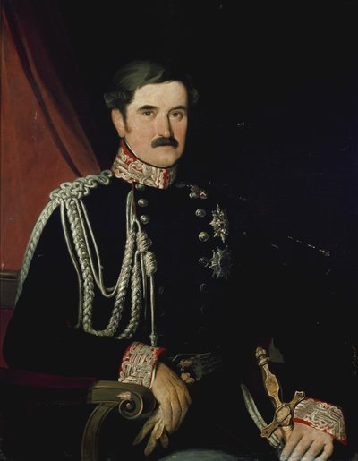 Eusebio Bava tábornok portréja (olaj, vászon) alkotó: Unknown Artist