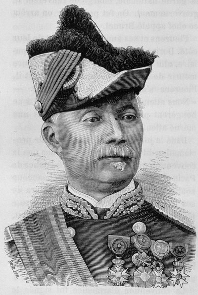 Pourcet tábornok portréja. 19. századi metszet. alkotó: Unknown artist