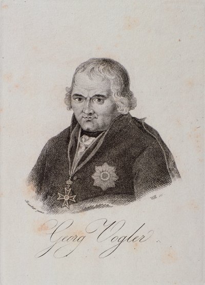 Georg Joseph Vogler (Vogler apát) portréja (metszet) alkotó: Unknown artist