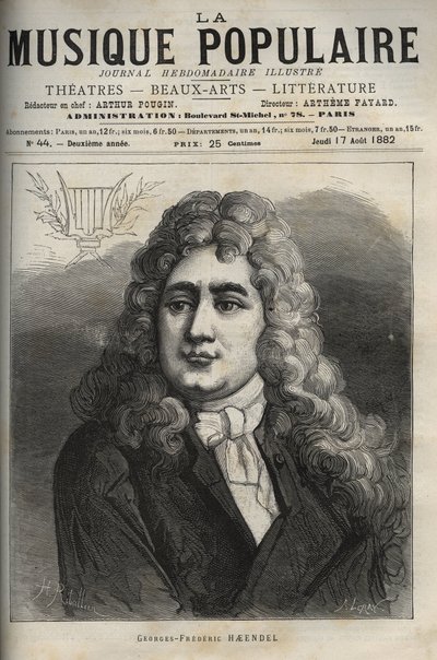 George Frederick Handel portréja (Georg Friedrich Handel alkotó: Unknown artist