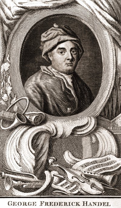 George Frederick Handel portréja (Georg Friedrich Handel alkotó: Unknown artist