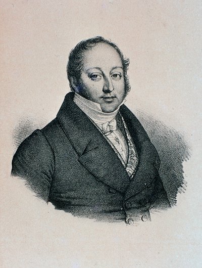 Gioacchino Rossini portréja (metszet alkotó: Unknown artist