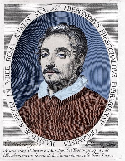 Girolamo (vagy Gerolamo) Frescobaldi (1583 - 1643) olasz zeneszerző portréja. alkotó: Unknown artist