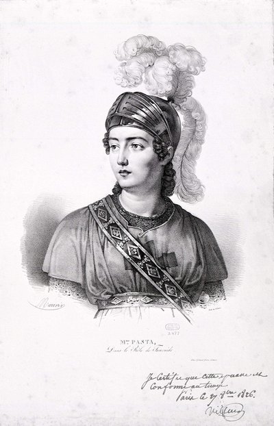 Giuditta Pasta (1797-1865) portréja. alkotó: Unknown artist