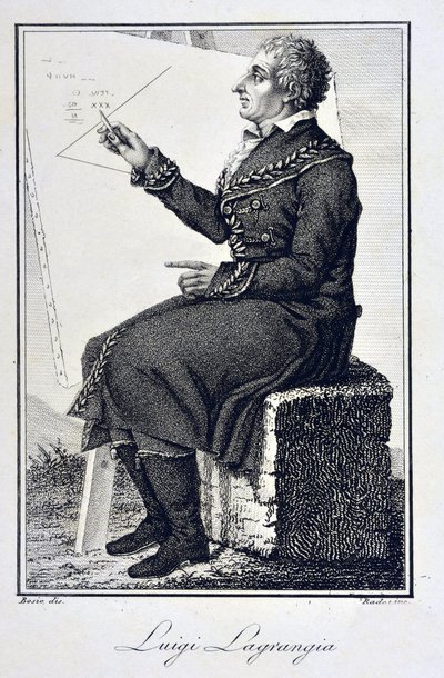 Giuseppe Ludovico De la Grange Tournier (1736-1813) portréja - Joseph Louis (Joseph-Louis), Lagrange gróf (1736-1813), francia matematikus portréja alkotó: Unknown artist