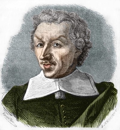 Gui (Srác) Patin portréja. Francia orvos és író (1601-1672).1866-os metszet. alkotó: Unknown artist