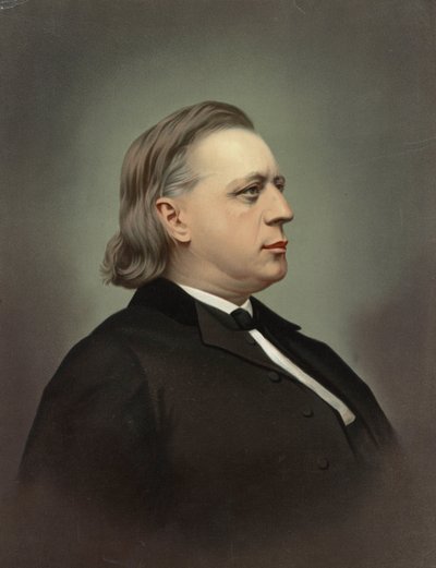 Henry Ward Beecher (1813-1887) portréja, Rockwood & Co. Chromolithography, c. 1871, Magángyűjtemény alkotó: Unknown artist