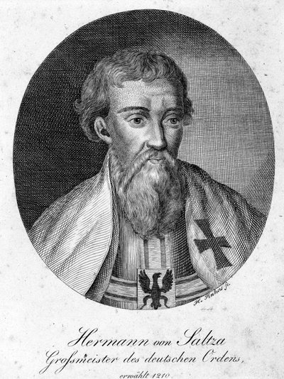 Hermann von Salza (1170 - 1239), a Német Lovagrend nagymesterének portréja. alkotó: Unknown artist