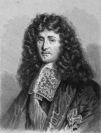 Jean Baptiste (Jean-Baptiste) Colbert (1619-1683) francia politikus portréja - Lavallée „Histoire des Français”-jában, metszet, sd. alkotó: Unknown artist