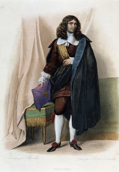 Jean Baptiste (Jean-Baptiste) Colbert (1619-1683), francia államférfi (1619-1683) portréja – Mennechet „Le Plutarque francais”-ban alkotó: Unknown artist