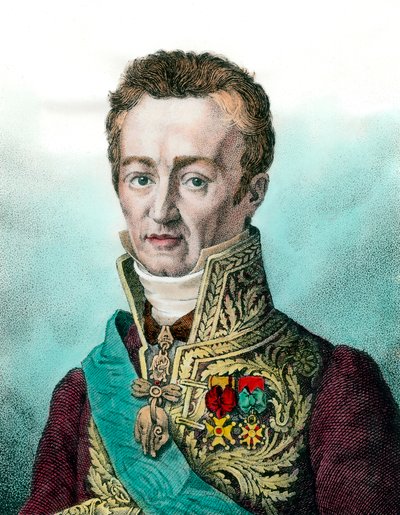 Jean Baptiste (Jean-Baptiste), Comte de Villele (1773-1854) portréja francia politikus, metszet a 19. századról Magángyűjtemény alkotó: Unknown artist