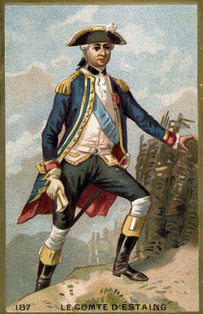 Jean Baptiste, Estaing grófja (1729-1794), francia tengernagy portréja. századi kromolitográfiája. alkotó: Unknown artist