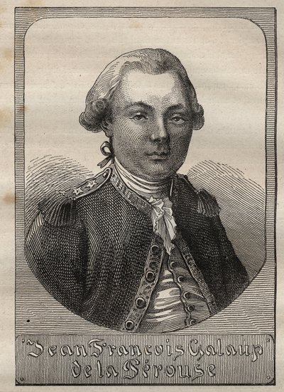Jean Francois de Galaup, La Perouse grófjának (1741-1788) portréja – az illusztráció a „18. századi nagy tengerészek” c. alkotó: Unknown artist