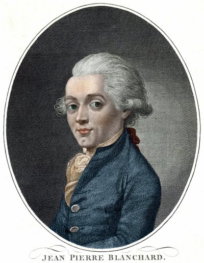 Jean Pierre Blanchard (1709 - 1853) francia repüléstechnikai portré alkotó: Unknown artist