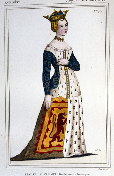 Jeanne – Isabelle Stuart (1426 – 1494/9), Bretagne hercegnőjének portréja. alkotó: Unknown artist