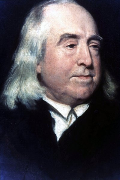 Jeremy Bentham (1748-1832) brit filozófus és jogtanácsos portréja. alkotó: Unknown artist