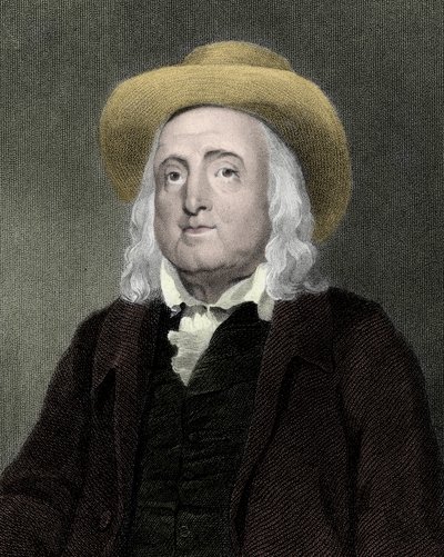 Jeremy Bentham (1748-1832) brit filozófus, moralista és törvényhozó portréja. alkotó: Unknown artist
