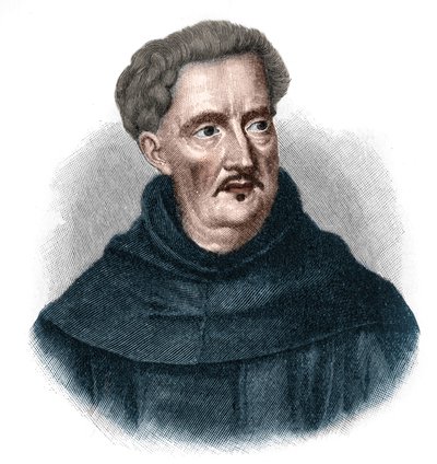 Johann Ulrich Megerle portréja, dit Abraham a Sancta (Santa) Clara 1607-1680. Ausztria barokk népszerű előrejelzője. alkotó: Unknown artist