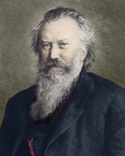 Johannes Brahms (1833-1897) német zeneszerző, zongoraművész és karmester portréja alkotó: Unknown artist