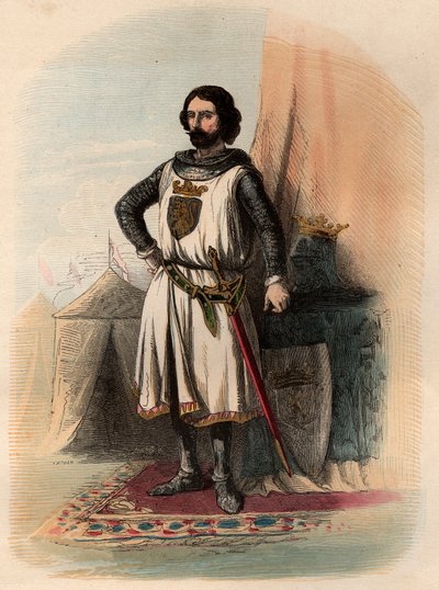 A győztesként ismert I. (Johann) brabanti János (1253-1294) portréja 1267-1294 között Brabant hercege, 1288-1294 között Limburg hercege volt. Metszet 1868-ból a „Histoire de Belgique a primitív időktől I. Lipót uralkodásának végéig” című könyvébe. alkotó: Unknown artist