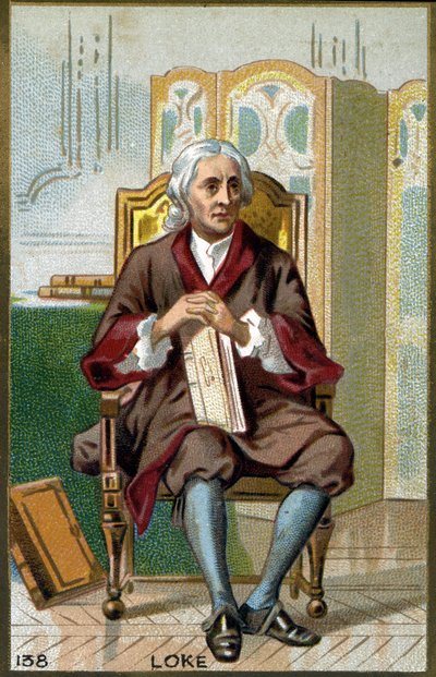 John Locke (1632-1704) angol filozófus portréja. 19. századi kromolitográfia. alkotó: Unknown artist