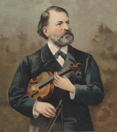 Joseph (Jos) Joachim (1831 -1907) zsidó származású magyar (osztrák-magyar) hegedűművész és zeneszerző portréja. alkotó: Unknown artist