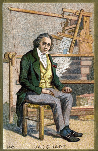 Joseph Marie Jacquard (1752-1834), a szövőszék francia szerelő feltalálójának portréja. A 19. század végének kromolitográfiája. alkotó: Unknown artist