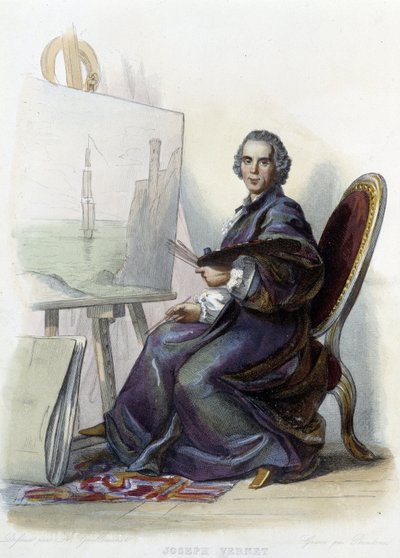 Joseph Vernet francia festő, karikaturista és szobrász (1714 - 1789) portréja – a „Le Plutarque Français”-ban”, szerk. Mennechet alkotó: Unknown artist