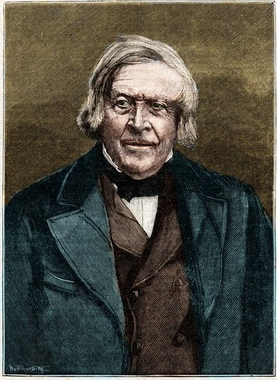 Jules Michelet francia történész és író (1798-1874) portréja. alkotó: Unknown artist