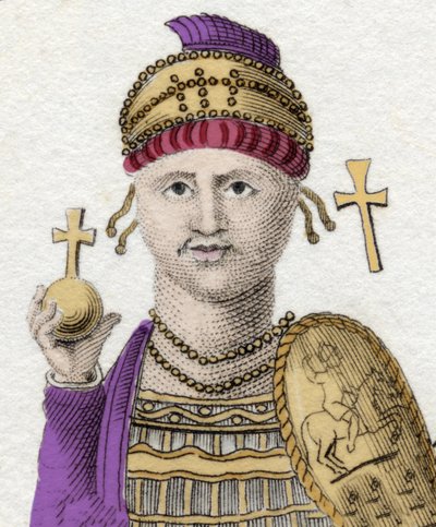 I. Justinianus (Nagy) portréja (Flavius Petrus Sabbatius Justinianus).482 - 565. Kelet római császára. alkotó: Unknown artist