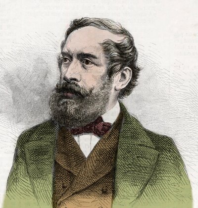 Kossuth Lajos (1802-1894) magyar politikus portréja - Metszet „A jeles világból” alkotó: Unknown artist