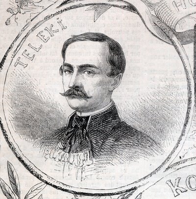 Teleki László (1811-1861) magyar író, politikus portréja - Metszet „A jeles világban”” alkotó: Unknown artist