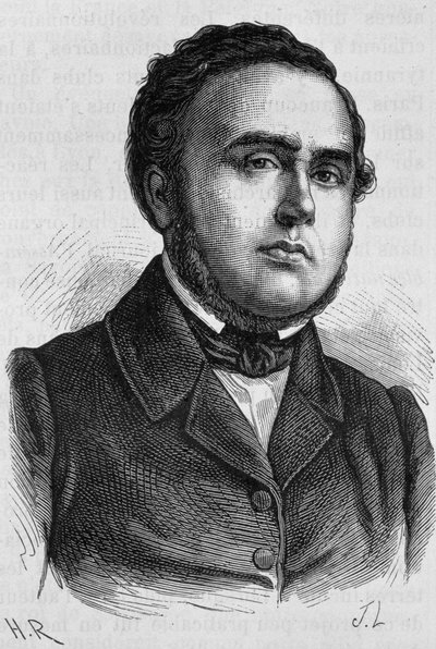 Ledru-Rollin (1807 - 1874) portréja. század végi metszet a „Histoire de France”-ban, H. Martin. alkotó: Unknown artist